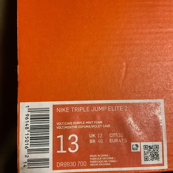 Nike Triple Jump Elite 2 Spike Track Shoes Volt Black DR9930-700 Men Sz NEW main image 12